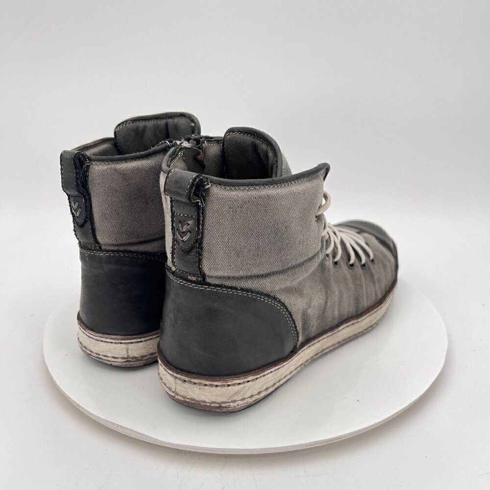 John Varvatos Collection Artisan Double Lace Men 8 High Top Shoe Zipper Sneakers - Picture 6 of 16